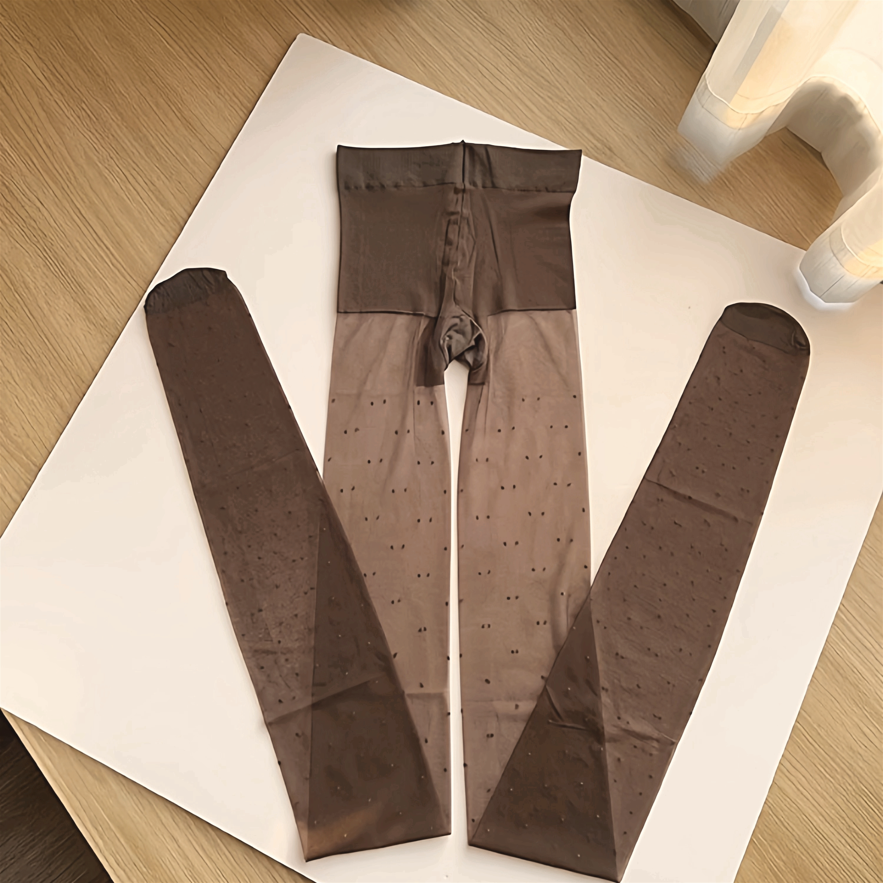 复古波点提花丝袜女打底连裤袜