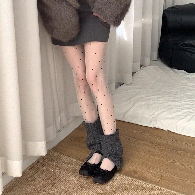 波点丝袜防勾丝连裤袜超薄高透jk