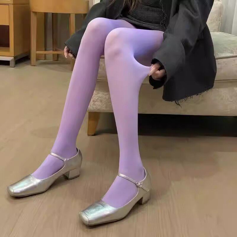秋冬80D天鹅绒哑光加裆连裤袜