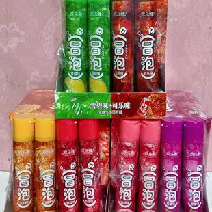 欢乐猴冒泡无糖气泡压片糖可乐雪碧味柠檬汽水糖休闲含片网红零食