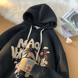 2025秋冬新款卡通字母印花宽松连帽卫衣男1014-WY637-P68，男装卫衣，星座1015-2