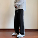 1015-2货号WK402-P45冰丝顺滑休闲街头百搭宽松空阔腿男控75，男装休闲裤，星座1015-2