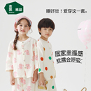 衣服 儿童睡衣春秋季 新款 家居服纯棉纱布卡通套装 男童女童全棉长袖