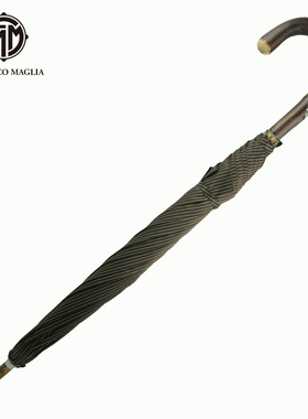 Francesco Maglia意大利手工雨伞FM长柄伞自然栗木92玛洋伞现货
