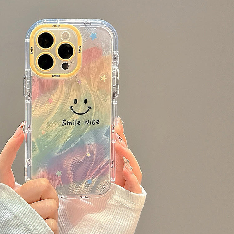 彩虹笑脸羽纱适用opporeno12手机