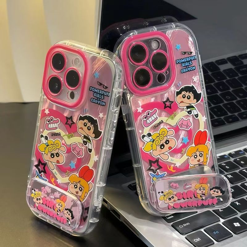 飞天小女警小新适用苹果16promax手机壳iPhone15/13/14/11/12新款ipx女xsmax爱心xr可爱7/8plus防摔se2/3
