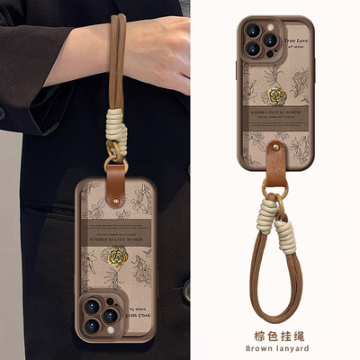 复古山茶花适用华为nova12手机壳