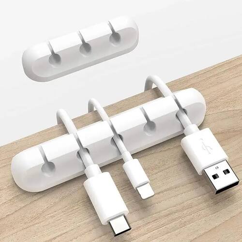 Silicone USB Cable Holder Clips Cord Management Wire Organiz