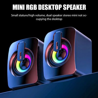 Computer Speakers PC Sound Box HIFI Stereo Microphone USB Wi