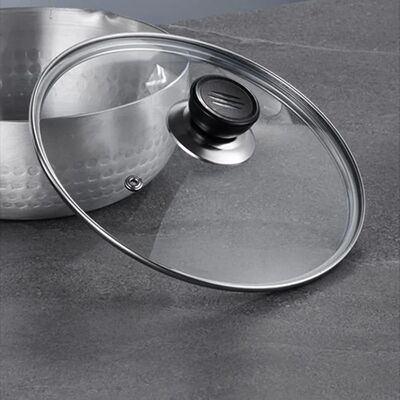 Durable Universal Pot Cover Tempered Glass Visible Frying Pa
