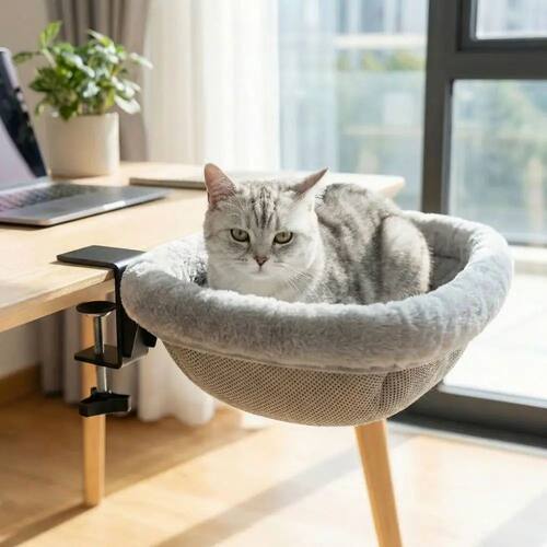 Creative Semi-Circular Cat Table Bed Detachable Soft Cat Des