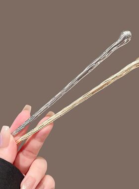 1pc Cold Style Metal Hairpin with Gold Silver Hair Accessori