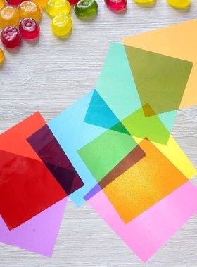 Handmade Cellophane Wrap Paper DIY Decors Colored Craft