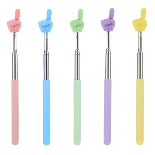Steel Teaching Pointer Telescopic Rod Finger Design Teaching