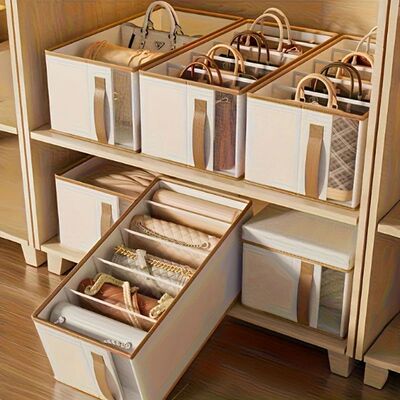 ?Large Capacity Handbag Organizer Box Multi-purpose Open Top