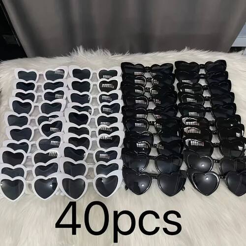40pcs Heart shaped Glasses Wedding Party Birthday Gift Birth