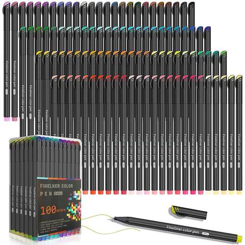 1 Box of Colored Hook Pens Hand Account Tracing Pens Art Wat