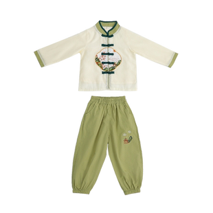 儿童汉服女款古风超仙裙子男童唐装春秋长袖古装演出服国学服套装