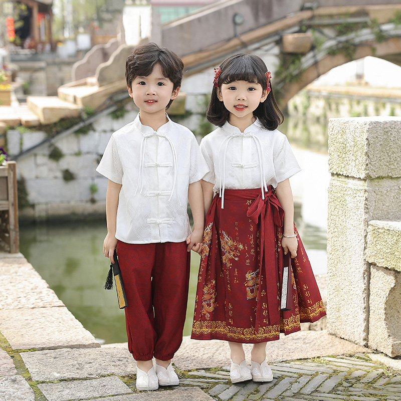 马面裙中国风新中式男童套装夏季古装六一儿童,童装/婴儿装/亲子装,唐装,淘宝优惠券,粉丝福利购,淘宝优惠卷