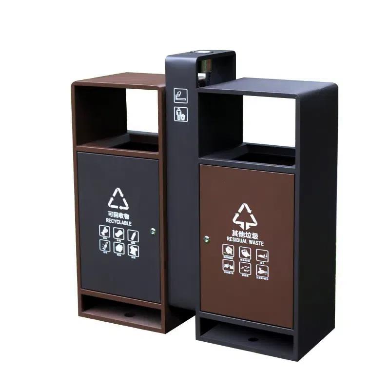 户外垃圾桶不锈钢分类商用高档室外景区公园小区大号果皮箱定制双