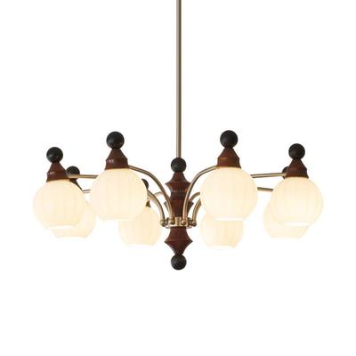 MOFAS复古竹节法式中古风客厅主灯新中式新款餐厅卧室书房吊灯