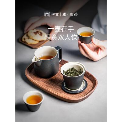 旅行功夫茶具泡茶壶套装定制陶瓷快客杯一壶二杯便携式茶壶泡茶小