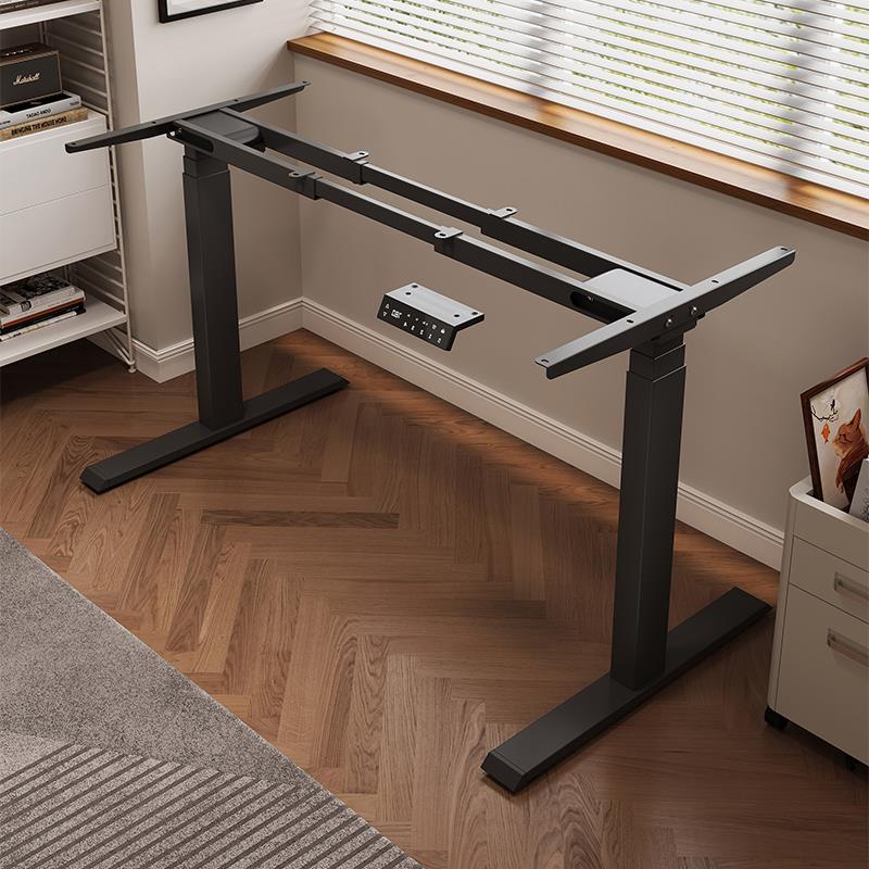 智能电动升降桌腿双电机双横梁办公桌支架学习书桌升降桌电脑桌架