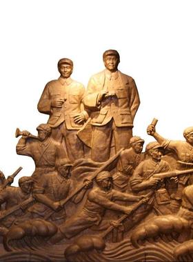 红军革命抗战人物铜雕浮雕定制锻铜铸铜浮雕石材汉白玉人物浮雕墙