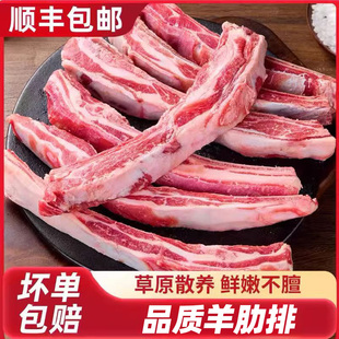 带骨手把羊肋排新鲜多肉手把羊排散养羔羊肉羊肉冷冻烧烤食材商用