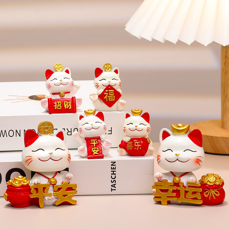 招财猫树脂摆件可爱公仔