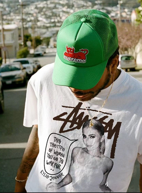 恶搞bootleg 短袖T恤 凯莉詹娜 Kylie Jenner 欧美小领口重磅纯棉