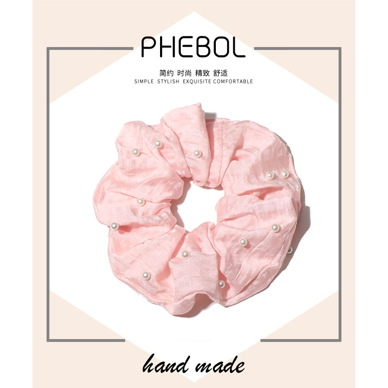 钉珍珠闪光纱大肠发圈春夏新款扎头发马尾发绳气质百搭淑女发饰品