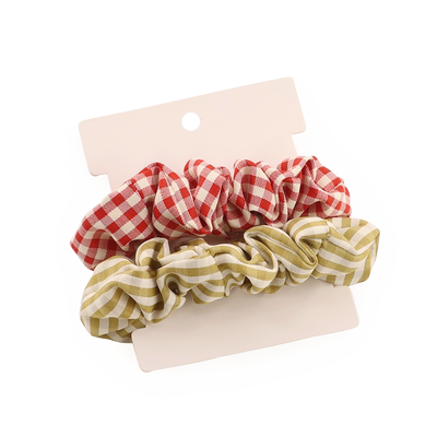 菲啵尔小号格子两件套发圈发绳