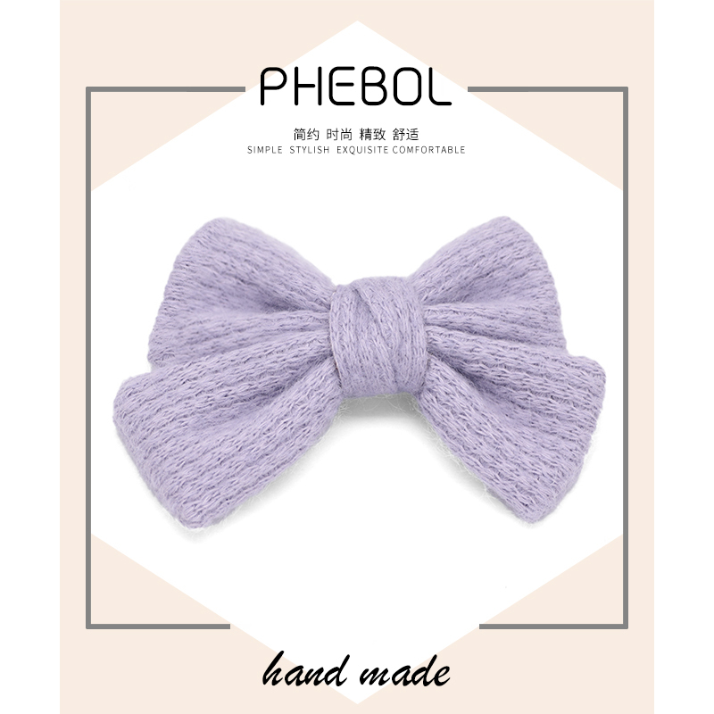 戚薇同款毛线针织发夹后脑勺百搭