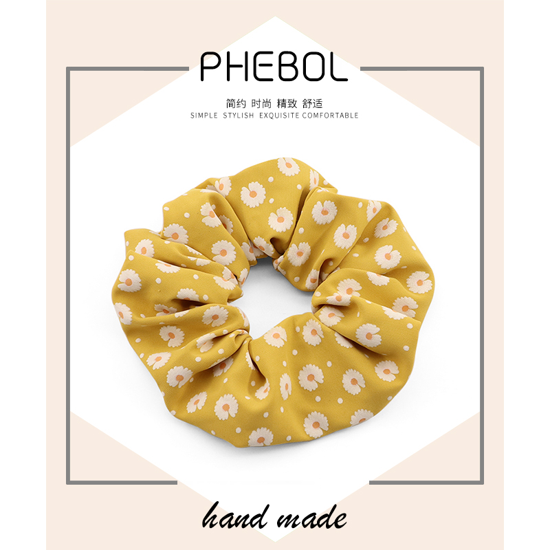 碎花猪大肠发圈甜美少女头绳