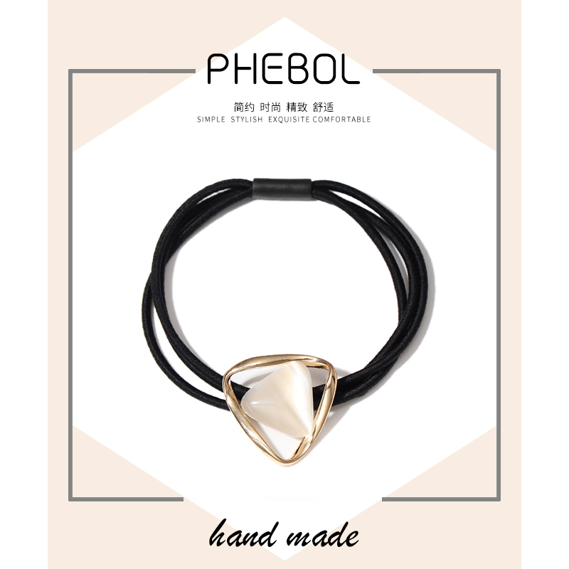 猫眼石镂空几何头绳橡皮筋网红