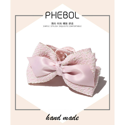 菲啵尔大蝴蝶结抓夹秋冬鲨鱼夹