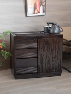 红木茶柜可移动茶车茶桌实木茶壶集成客厅茶几边桌柜电木