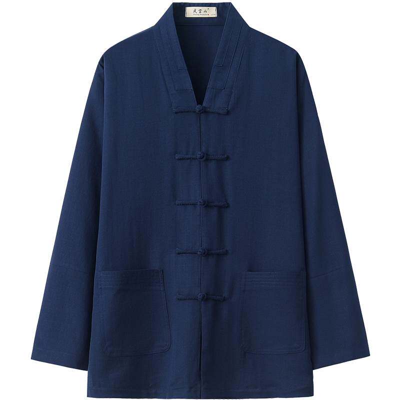 新款武当山道服复古传统道领小褂三清领道服中国风男女款武当道服