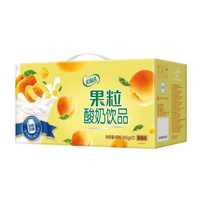 伊利优酸乳果粒酸奶饮品245g*12盒