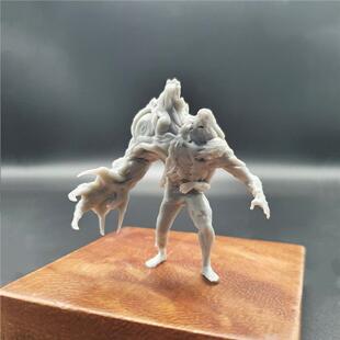 潮玩DIY手工 生化危机系列威廉G2形态微缩模型手办浅灰色树脂白模