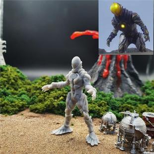 潮玩DIY手工 艾克斯奥特曼明鉴格利扎1/64人偶模型手办场景白模