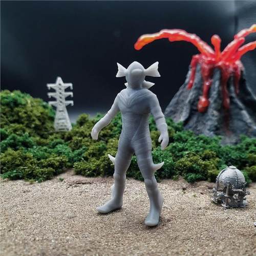 潮玩DIY手工 雷欧奥特曼明鉴怪兽 亚特兰塔星人 1/43模手办场景