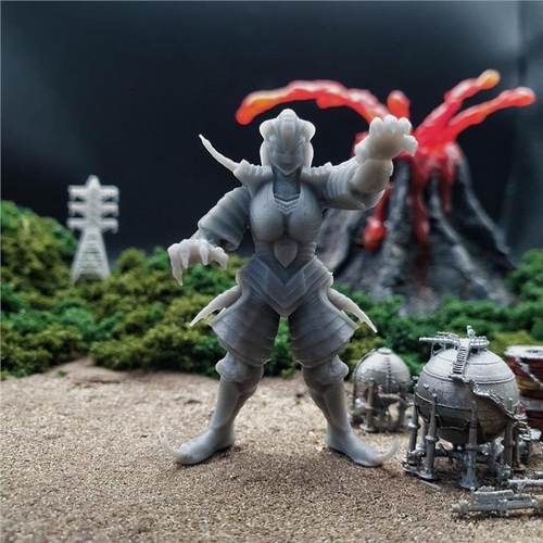 潮玩DIY手工 迪迦奥特曼明鉴怪兽 艾能美娜A款  1/43模手办场景