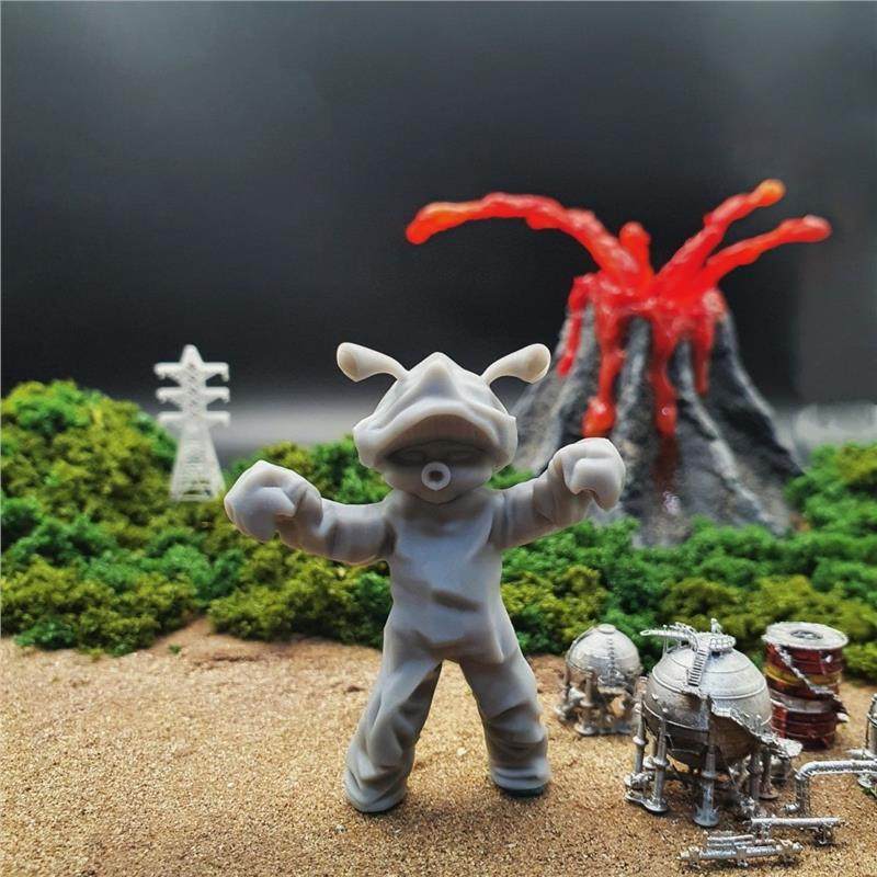 潮玩DIY手工 雷欧奥特曼名鉴怪兽布纽1/64人偶模型手办场景