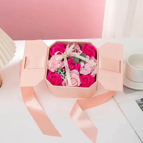 闺蜜香皂花双开伴手礼玫瑰礼物教师节礼品永生公司朋友送丝带礼盒