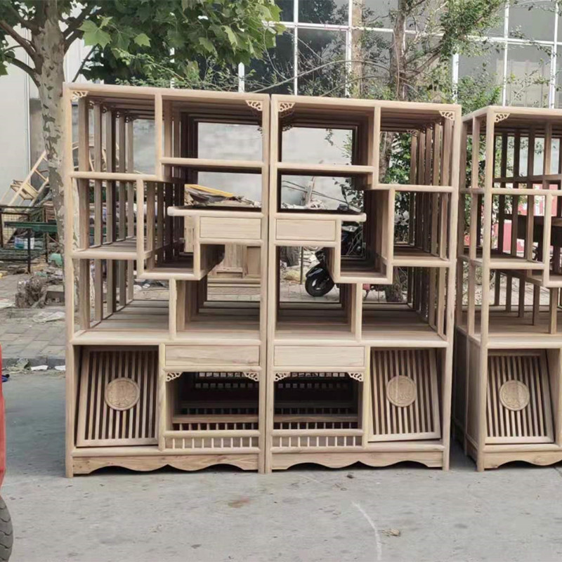 新中式博古架展示柜实木置物架