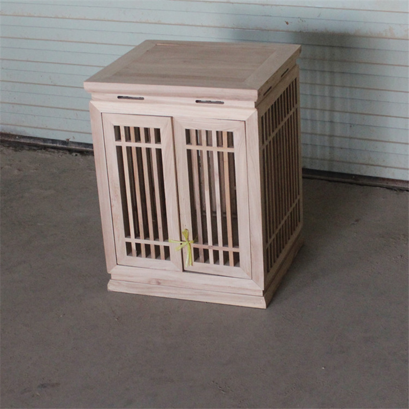 新中式风禅意老榆木白坯储物柜