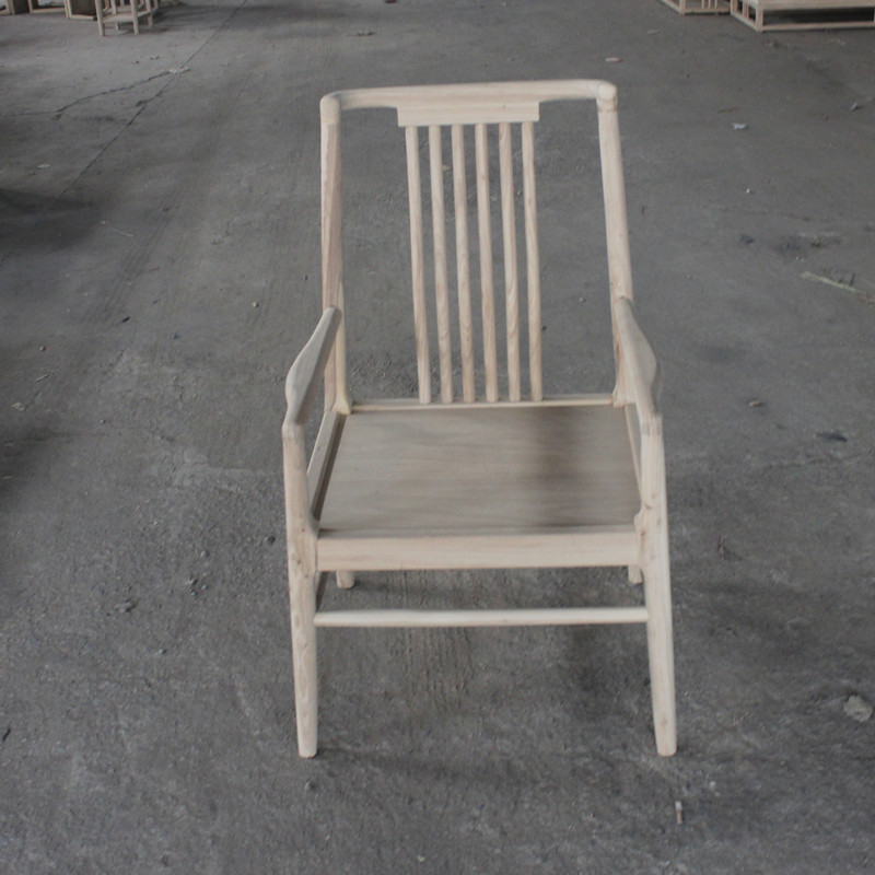 新中式白茬实木休闲椅老榆木