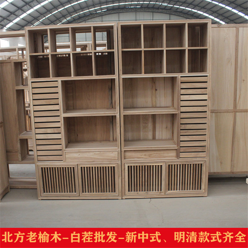 多层储物柜博古架新中式收纳柜